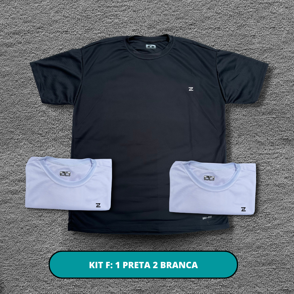 Kit 3 Camisetas Dry Fit Masculina - Casual - Treino - Academia - Esportes - Exercícios - Corrida
