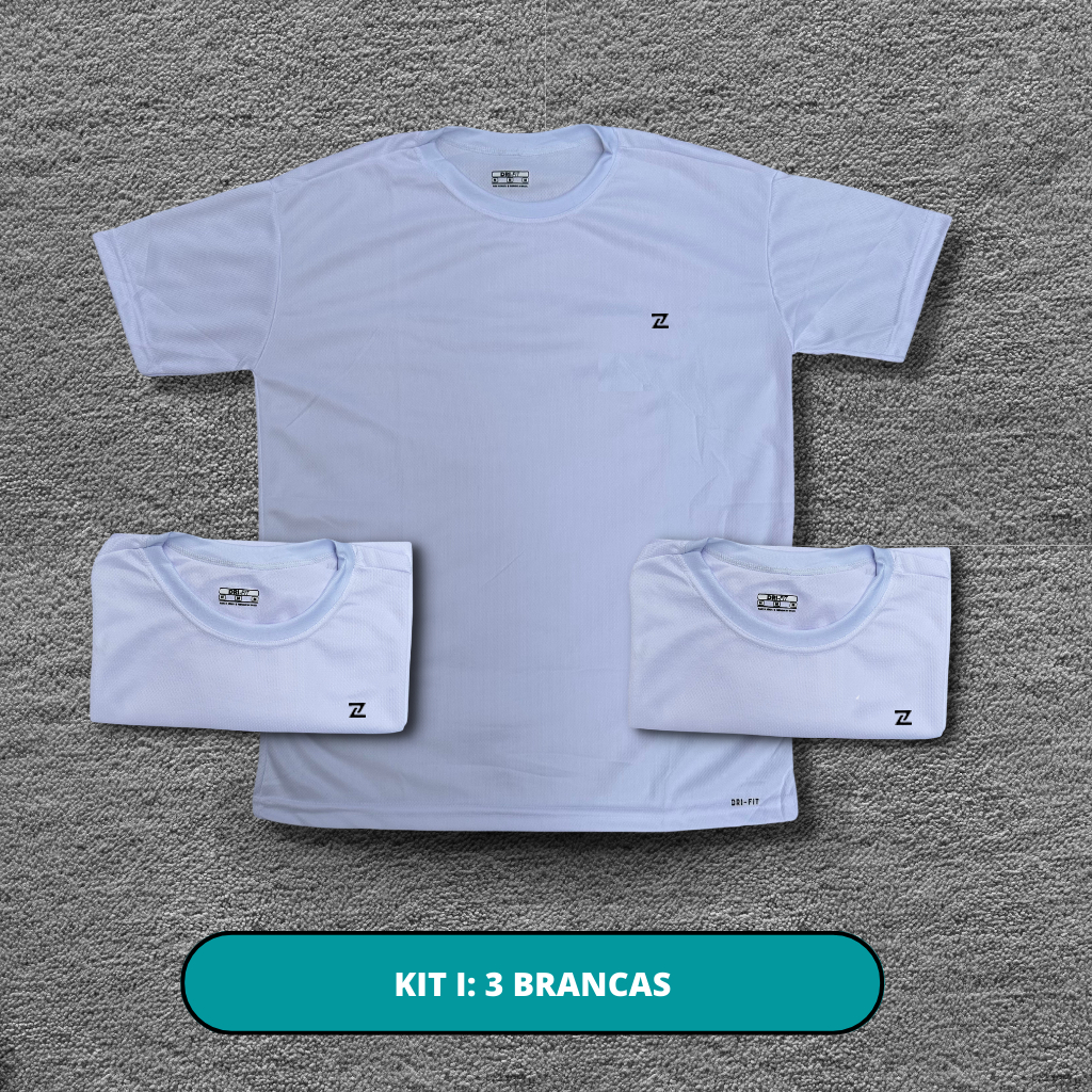 Kit 3 Camisetas Dry Fit Masculina - Casual - Treino - Academia - Esportes - Exercícios - Corrida
