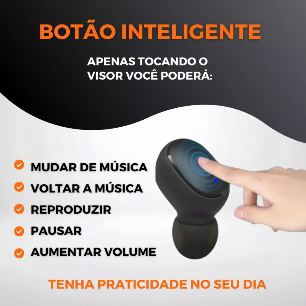 Kit Relógio Smartwatch D20 Pró Y68 + Fone de Ouvido sem Fio M10