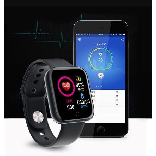 Kit Relógio Smartwatch D20 Pró Y68 + Fone de Ouvido sem Fio M10